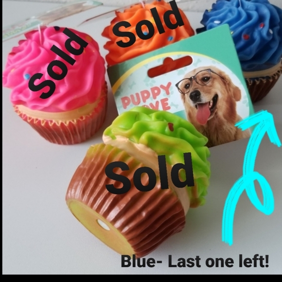 Other - 1 left Blue Squeak Cupcake Dog Toy New